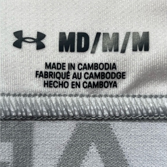 Under Armour Women's Medium UA Armour Mid Crossback Sports White Gray - Picture 3 of 3
